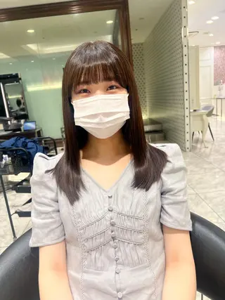 ロング カラー 顔周り/透明感/銀座 🩵りのせのヘアスタイル