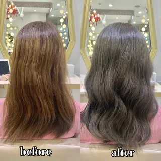 セミロング カラー パーマ ヘアアレンジ メンズ キッズ ネイル マツエク・マツパ アイブロウ 《褒められる》 透明感カラー/小嶋のヘアスタイル