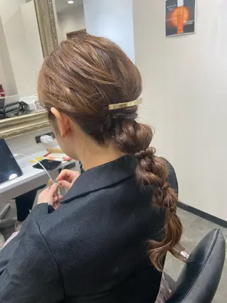 ロング ヘアアレンジ 籾木 美優のヘアスタイル