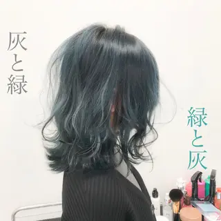 ミディアム カラー ヘアアレンジ TONE所属・透明感カラー/ 韓国ヘア/縮毛矯正のヘアスタイル