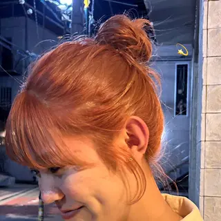 ミディアム カラー じゅわっと暖色カラー 🍊Moemiのヘアスタイル