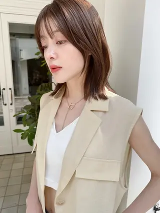 ミディアム 鎌倉 彩のヘアスタイル