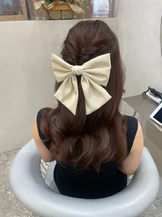 セミロング ヘアアレンジ 新宿/韓国ヘア 中明度カラー/かやのヘアスタイル