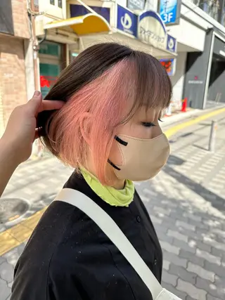 ミディアム カラー 艶髪レイヤー上田 紗也🇰🇷💗のヘアスタイル