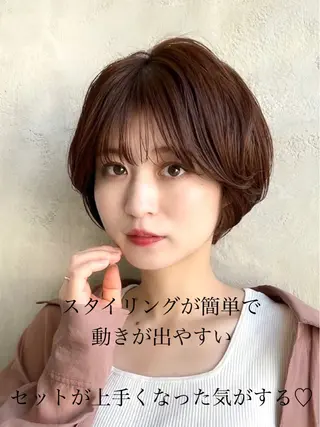 ショート カラー 💍新宿ショート 💍岩田莉奈のヘアスタイル