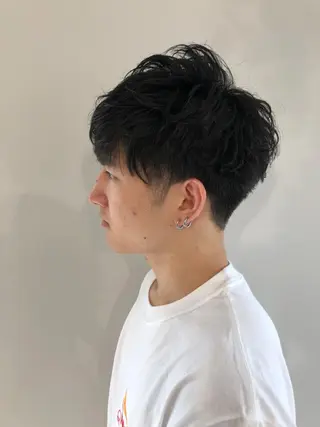 ショート カラー パーマ ヘアアレンジ メンズ メンズパーマの巨匠 鈴木純のヘアスタイル