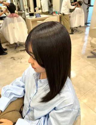 ロング カラー お悩み改善 黄金比みくのヘアスタイル