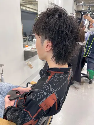 ショート パーマ メンズ 森本裕/オーナー/ スパイラルパーマのヘアスタイル