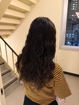 ロング パーマ 水田 帆波のヘアスタイル