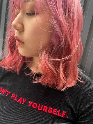 ミディアム カラー hisano / ハイトーン・透明感のヘアスタイル