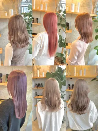 セミロング カラー ハイトーンカラ ー/小川のヘアスタイル