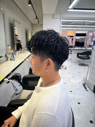 パーマ メンズ メンズ特化/上野 暖色カラー ダイチのヘアスタイル