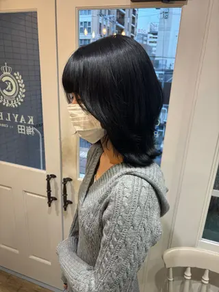 ミディアム カラー Risa🐈‍⬛/ グレージュ/透明感のヘアスタイル