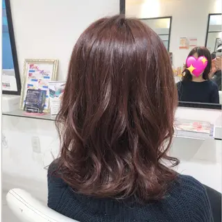 セミロング カラー ✨韓国風カット/艶髪 カラー✨yumeのヘアスタイル