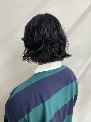 ショート パーマ カットモデル/ ハイトーン/ゆうあのヘアスタイル