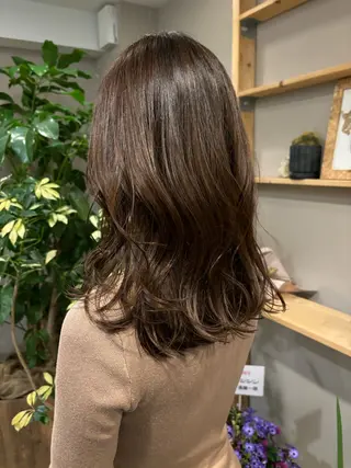 セミロング カラー 似合わせカット/ 艶カラー/いらみなのヘアスタイル