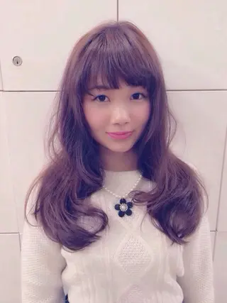 ミディアム セミロング ロング カラー カラー/髪質改善スペ シャリスト宮本　伸一のヘアスタイル