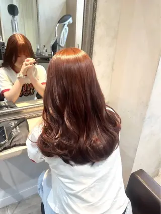 セミロング カラー 🩵Lutia新宿 ヒイラギ🩵のヘアスタイル