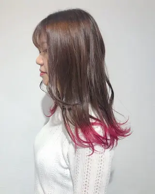 ロング カラー ヘアアレンジ 【池袋/スパイキー ショート】ⓝⓘⓜⓤのヘアスタイル