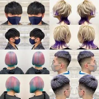 ショート カラー メンズ "PEPPU "所属・🌈推し色派手髪 ハイトーンShinのヘアスタイル