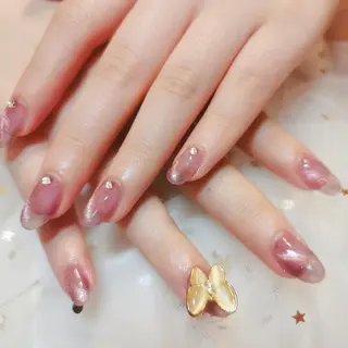 ネイル フィルイン、長さ出し 深爪矯正のネイルデザイン