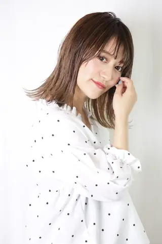 ミディアム カラー 長岡 健一のヘアスタイル