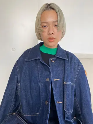 ショート カラー パーマ CEINE OURのヘアスタイル