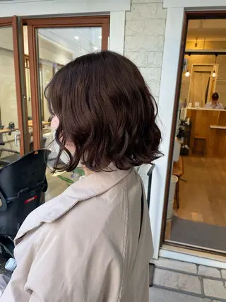 ミディアム カラー パーマ 髪質改善ストレート✨ パーマヘア✨YUKIのヘアスタイル