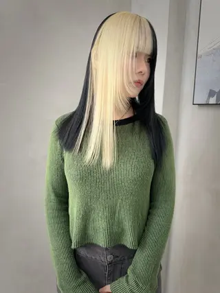 カラー エフェクトブリーチ /ウルフ/クワさんのヘアスタイル