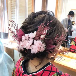 セミロング カラー ヘアアレンジ ✨🌿大人可愛い愛さ れhair🌿✨松本のヘアスタイル