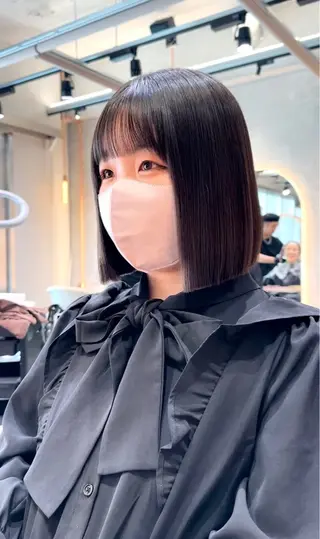 ミディアム 縮毛矯正/髪質改善/ 🔥/銀座/はやとのヘアスタイル