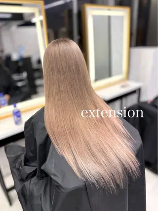 ロング カラー エクステ🩵ブリーチ 韓国ヘア🩵KAEのヘアスタイル