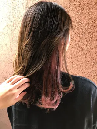 ミディアム カラー 杉野 まみのヘアスタイル