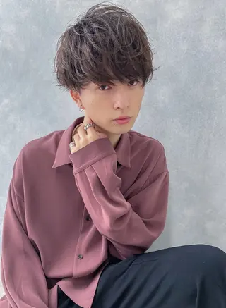 ショート メンズ センターパート/ メンズ特化/植田 柊のヘアスタイル