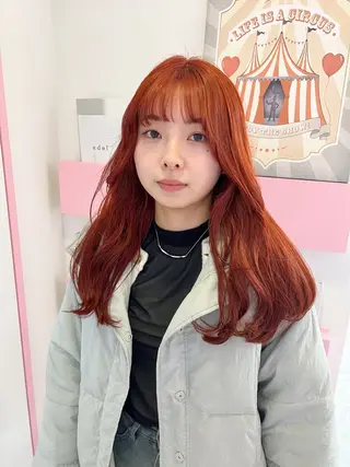 ロング カラー 🎀ダブルカラー/ ピンク×ガーリー🎀のヘアスタイル