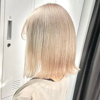 セミロング カラー MiL所属・✨ハイトーン✨ 濱田知孝のヘアスタイル