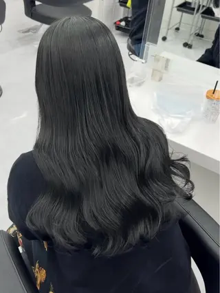 ロング カラー 赤み消し韓国ヘア レイヤー縮毛🤍渡邉のヘアスタイル