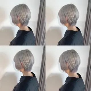 ショート カラー ✨艶ブリーチカラー ✨四ノ宮裕己のヘアスタイル
