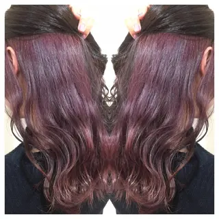 セミロング カラー 髪質改善/痛ませ ないカラー/西村航大のヘアスタイル