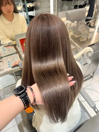 ロング カラー D'na所属・ベージュ🤎/韓国風 ヘア🇰🇷/さくらのヘアスタイル