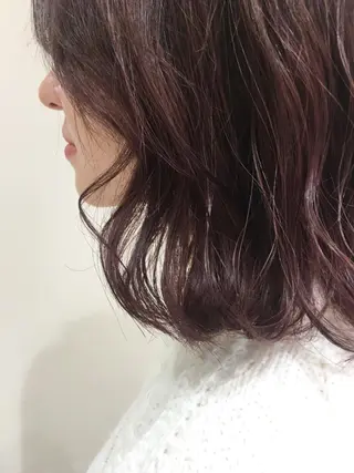 ミディアム カラー パーマ ヘアアレンジ マツエク・マツパ 💎耳ツボジュエリー ×銀座美容室💎のヘアスタイル