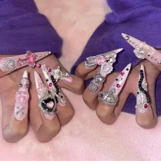 ロング Re:lith所属・猫夢 にゃむのネイルデザイン