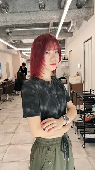 セミロング カラー レイヤー/透明感 カラー🌿KANTAのヘアスタイル