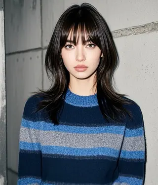 セミロング ウルフカット 811 大阪梅田 ウルフのヘアスタイル