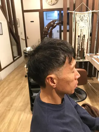 ショート パーマ メンズ MIRUCO by KURAKU所属・マキシ ヤスアキのヘアスタイル