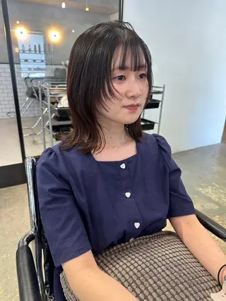 ミディアム カラー ヘアアレンジ stylist/蛯谷 珠里のヘアスタイル