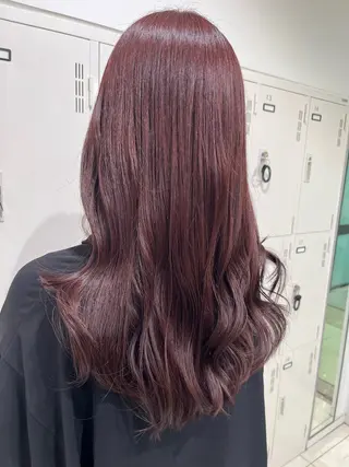 セミロング 【センターパート/ マッシュ】ryokaのヘアスタイル