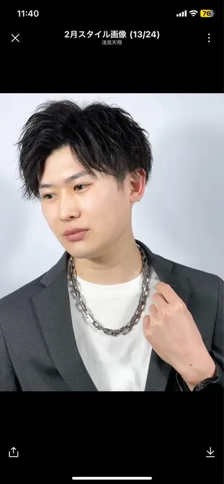 メンズ 小野 友誠のヘアスタイル