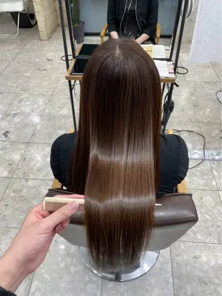 ロング 髪質改善縮毛矯正 指名No.1👑のヘアスタイル