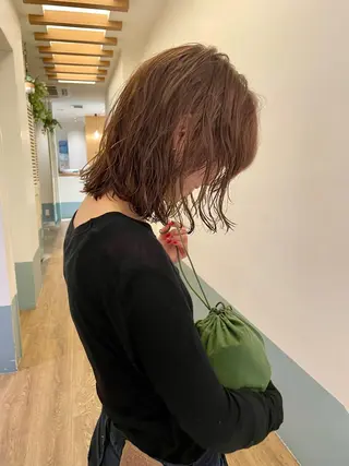 ショート カラー ボブ/レイヤー/ケア パーマ/リュウタのヘアスタイル